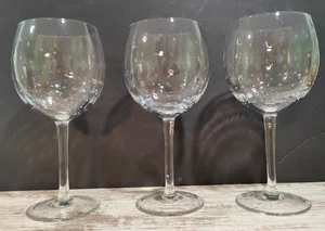 Vintage 3er Set Ballon Weingläser mit geätzten Blasen im Glas - Bild 1 von 5