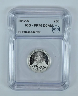 2012-S Washington Quarter ATB Hawaii Volcanoes Silver PR70 DCAM ICG *4426 - Image 1 of 4