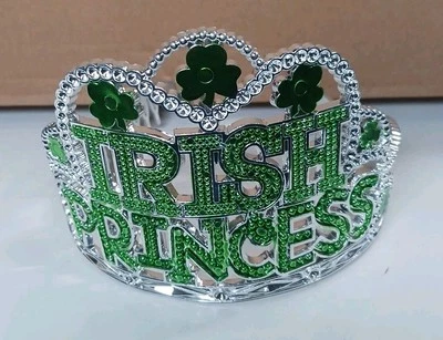 Suministros de fiesta para el día de San Patricio princesa irlandesa y tréboles tiara  Foto 1 de 4