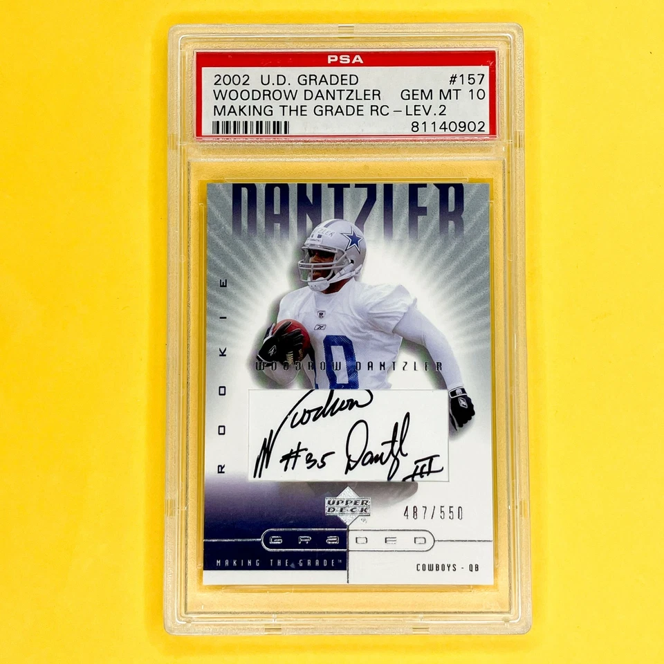 2002 Upper Deck - Making the Grade Woodrow Dantzler #157 /550 (AU, RC) PSA 10 - Image 1 of 2