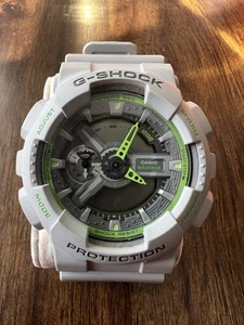 CASIO G-SHOCK 5146 GA-110TS-8A3DR GRAY AND GREEN WRIST WATCH - Picture 1 of 5