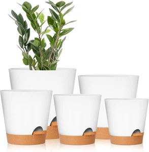 GARDIFE Plant Pots 7/6.5/6/5.5/5 Inch Self Watering Planters with Drainage Hole - Picture 1 of 3