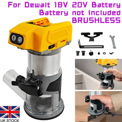 5Gear Brushless Cordless Palm Router with Trimmer Base for Dewalt 18 20V Battery - Image 1 of 4