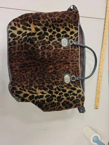 Leopard Print Handbag Tote Bag Purse Animal Print Shoulder Bag Large 18" Wide - Picture 1 of 12