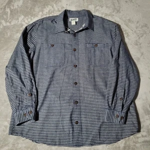 Duluth Trading Co. Herren XL Relaxed Fit blau gestreift Button Down Hemd - Bild 1 von 5