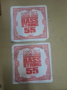 2 Set Ernie Ball Custom Gauge Roundwound BASS STRING 55 1655 MADE IN THE U.S.A. - Picture 1 of 4