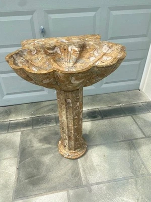 Sherle Wagner手工雕刻灯座水槽 — 第 1/4 张图片