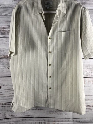 Croft & Barrow Shirt Mens Large Striped Short Sleeve Button Up Easy Care - Image 1 of 4