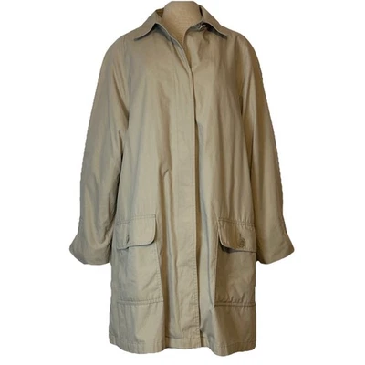 London Fog Limited Edition Tan Trench Coat Flannel Liner Flap Pockets Plus 18 - Image 1 of 4