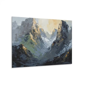 Mountain Landscape Acrylic Print, Wall Art Decor, Modern Home Decor, - Picture 1 of 11