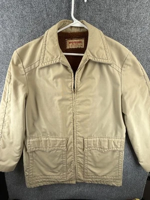 Chaqueta Harrington Forrada Sherpa De Colección Mcgregor EE. UU. Beige Talla 40 Hombres Años 70 Garra Cremallera Foto 1 de 4