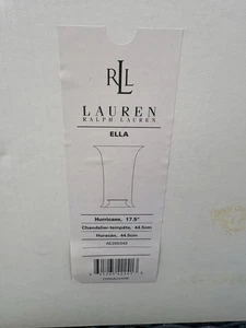 Lauren Ralph Lauren ELLA 17,5" Hurricane Kerzenhalter Silberfarben Sockel Verpackt - Bild 1 von 14