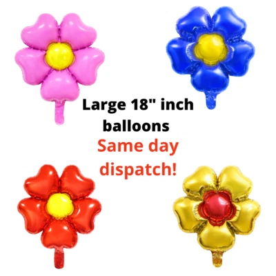 GRAN GLOBO DE FLORES DE PAPEL DE ALUMINIO COLORIDO DE 18" DECORACIÓN DE CELEBRACIÓN DE FIESTA DE CUMPLEAÑOS Foto 1 de 4