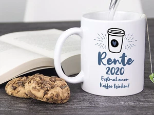 Taza regalo felicitación inicio de la jubilación jubilado taza de café dicho - Imagen 1 de 6
