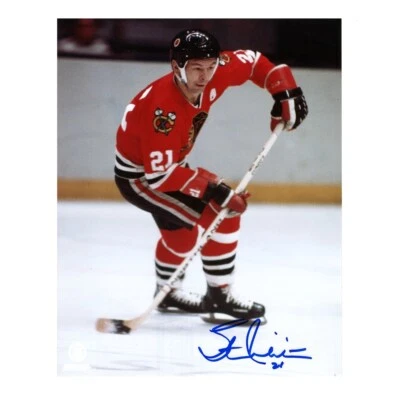 Foto 8 x 10 firmada por Stan Mikita de los Chicago Blackhawks - 70736 Foto 1 de 2