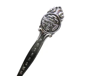 Cuchara de recuerdo de plata esterlina vintage de MARTHINSEN NORUEGA Lincoln NEBRASKA State - Imagen 1 de 5