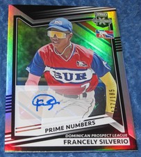 2022 Panini Elite Extra Edition Baseball Card #188 Francely Silverio Autograph