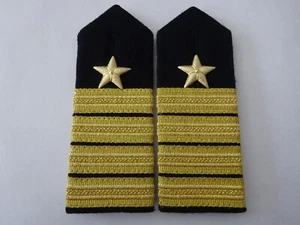Bundeswehr Marine Navy hombreras para camisa/chaqueta blanca capitán de mar OF-5 - Imagen 1 de 3