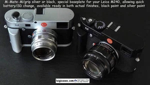 LUIGI M-MATE-M/grip,SD+BATTERY.BASEPLATE LEICA M240/MMII,M246,BLACK or SILVER ?? - Picture 1 of 11