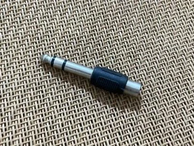 4pc 6.35mm 1/4" Male Plug Stereoto RCA Phono Female Jack Audio Adapter Converter - Image 1 of 2