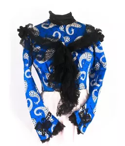 Antike viktorianische Seidenbluse Mieder exquisit kräftig Seide Paisley toll Vintage - Bild 1 von 5
