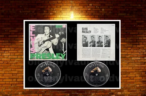 ELVIS PRESLEY FIRST ALBUM VINYL RECORD DISPLAY POSTER A3-A2 SIZES NEW GIFT - Picture 1 of 3