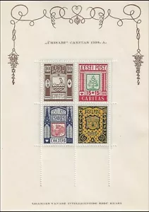 Caritas City Coat of Arms Paldiski Voru Haapsalu Kuressaare Estonia MNH 1938 - Picture 1 of 2