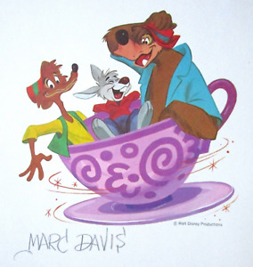 SIGNED MARC DAVIS 70s Disneyland Song of the South WALT DISNEY drawing cel PRINT