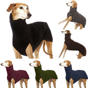 Pet Dog Winter Clothes Coat Greyhound Whippet Lurcher Jumper Collar Neck Sweater