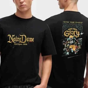 NEW POPULAR! Notr e Dame 2025 Football Two Sided T-Shirt Gift for Friends - Picture 1 of 6