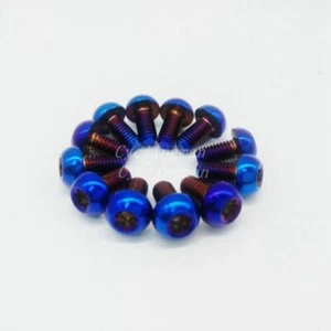 12Pcs Titanium Ti M5x10mm Screws Torx T25 Head Titanium Disc Brake Rotor Bolts - Picture 1 of 10