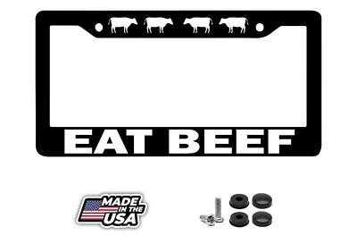 Eat Beef License Plate Frame Car Truck SUV - Image 1 of 4