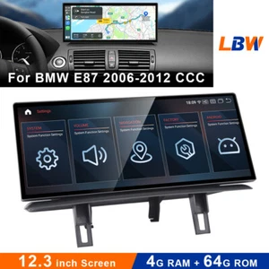 Android Car GPS Radio Stereo 12.3'' Ultra-thin Screen For BMW E87 2006-2012 CCC - Picture 1 of 19