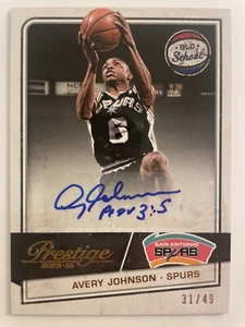 2015-16 Panini Prestige Old School Auto /49 Avery Johnson OJ-AJ - Picture 1 of 2