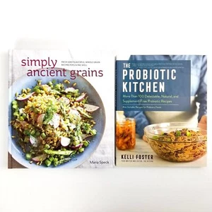 2x Healthy Cookbooks Bundle: Simply Ancient Grains & The Probiotic Kitchen Books - Picture 1 of 7