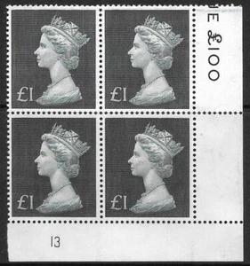 1970 £1 Decimal Machin Cylinder 13 UNMONTIERT NEUWERTIG - Bild 1 von 1