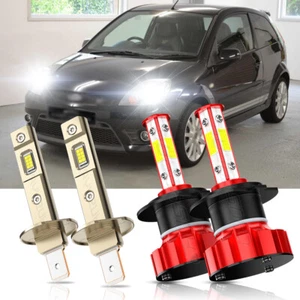 For Ford Fiesta 2008-2011 Focus 2005-2011 H1 H7 LED Headlight Bulbs Hi-Lo lamps - Picture 1 of 15