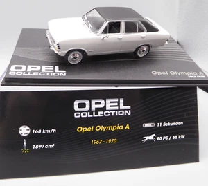 Opel Collection 1:43 Scala 0 Opel OLYMPIA A 1967-1970 Metallo IN Box-Ovp - Foto 1 di 1