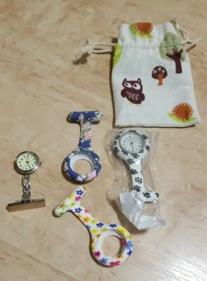 Broche Solapa Bolsillo Llavero Reloj 5 Piezas Silicona Enfermera Reloj Médico/Personal Médico Foto 1 de 4