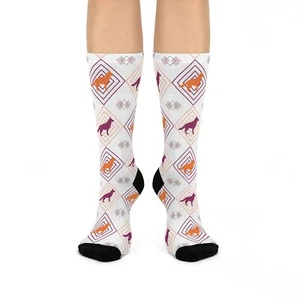 German Shepherd Crew Socks Unisex Mid Calf Stretchy Preppy Cute Comfortable NEW - Picture 1 of 7