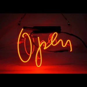 14"x9"Open Neon Sign Light Shop Beer Bar Pub Studio Wall Hanging Real Glass Tube - Picture 1 of 6