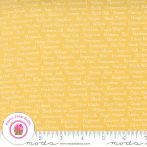 Moda COZY UP 29124 24 Yellow Text COREY YODER Quilt Fabric - Picture 1 of 7