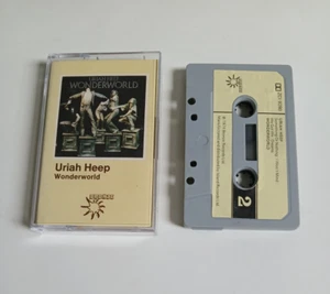 URIAH HEEP WONDERWORLD CASSETTE TAPE 1974 PAPER LABEL BRONZE UK - Picture 1 of 1