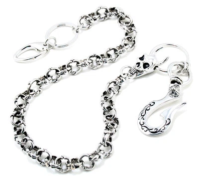 DK Calavera Caballero Medieval Motociclista Camionero Llave Jean Cartera Cadena (23.5") SLV ACS27 Foto 1 de 4