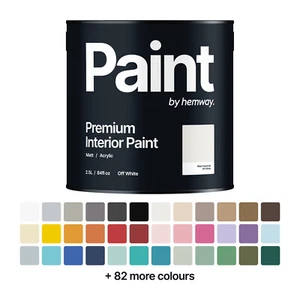 Hemway Interior Matt Acrylic Paint 2.5L Tin Durable Emulsion paint For Walls - Picture 1 of 594