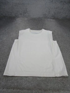 Athleta Shirt Womens Medium Seasoft Tank White Stretch - Picture 1 of 7