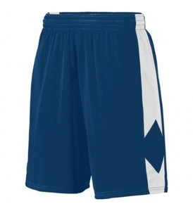 Augusta Sportswear Youth 1716 Block Out Size Small Royal Blue White Shorts New - Picture 1 of 2