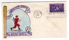 #855 Baseball Centennial 1939 FDC - Gladys Adler Hand-painted