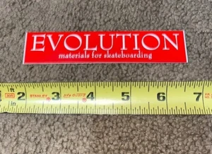 EVOLUTION Materials For Skateboarding Red Vintage Skate STICKER Wheels Philly - Picture 1 of 1