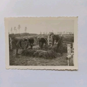 ORIGINAL VINTAGE GERMAN WW2 PHOTOGRAPH 1942 German Soldiers Burying  Dead Comrad - Picture 1 of 3